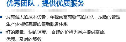 优秀团队，提供优质服务